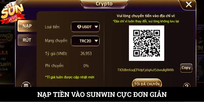 TRANG CHỦ 11 Nạp tiền vào SUNWIN cực đơn giản